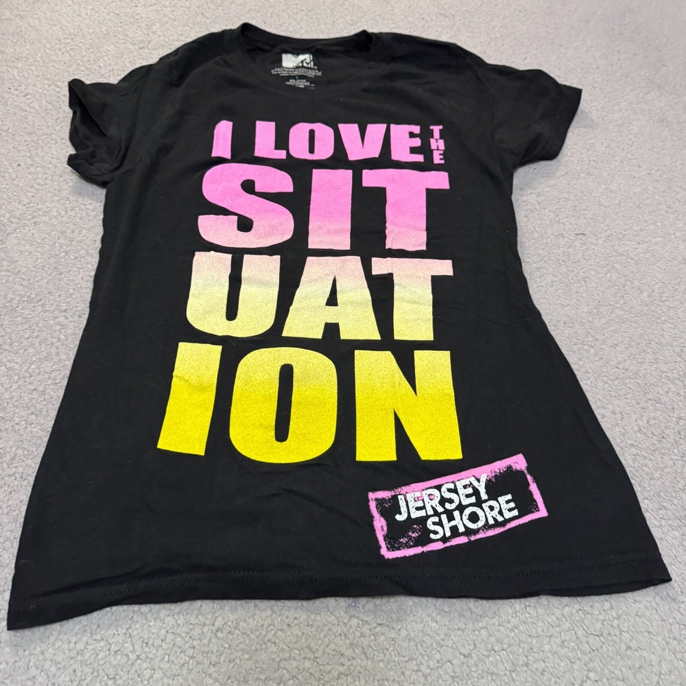 Jersey Shore MTV The Situation Short Sleeve T-Shirt Black Womens Large Tee Women